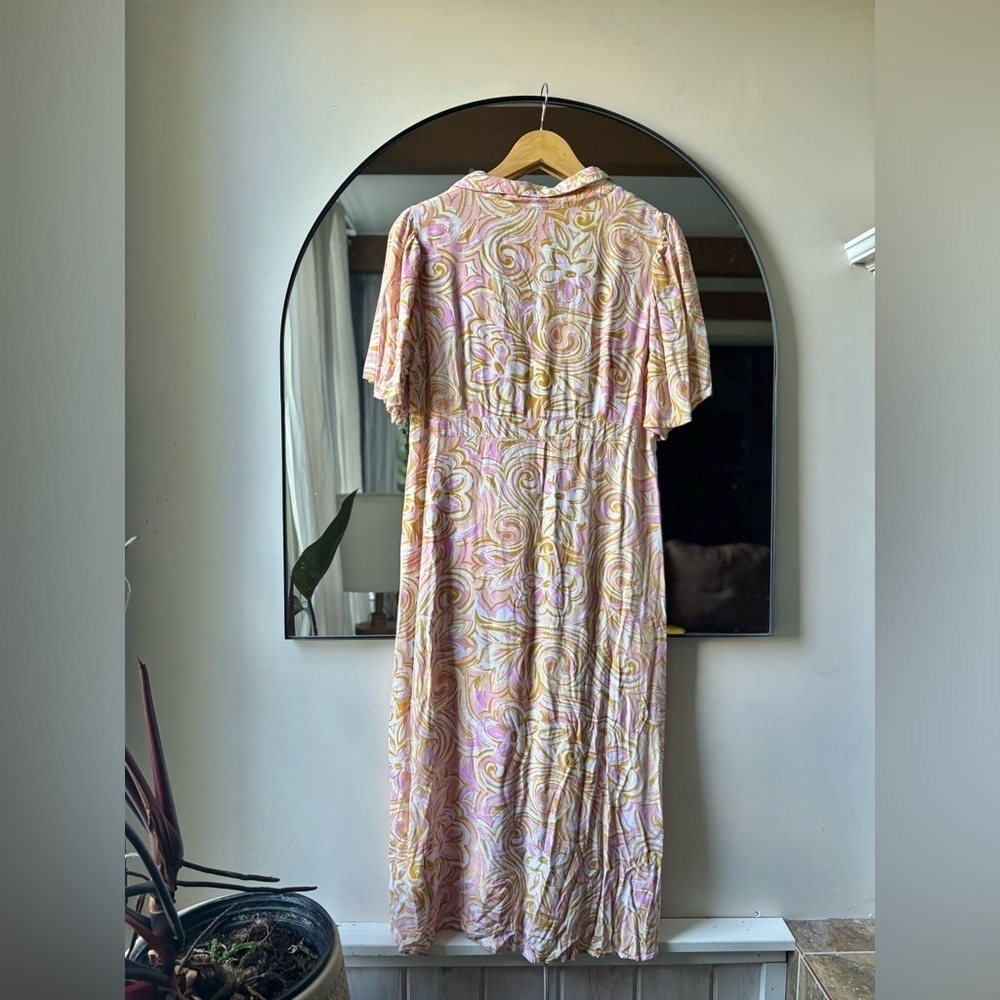 RIVER ISLAND | floral button up midi dress | size 12 - Picture 5 of 6